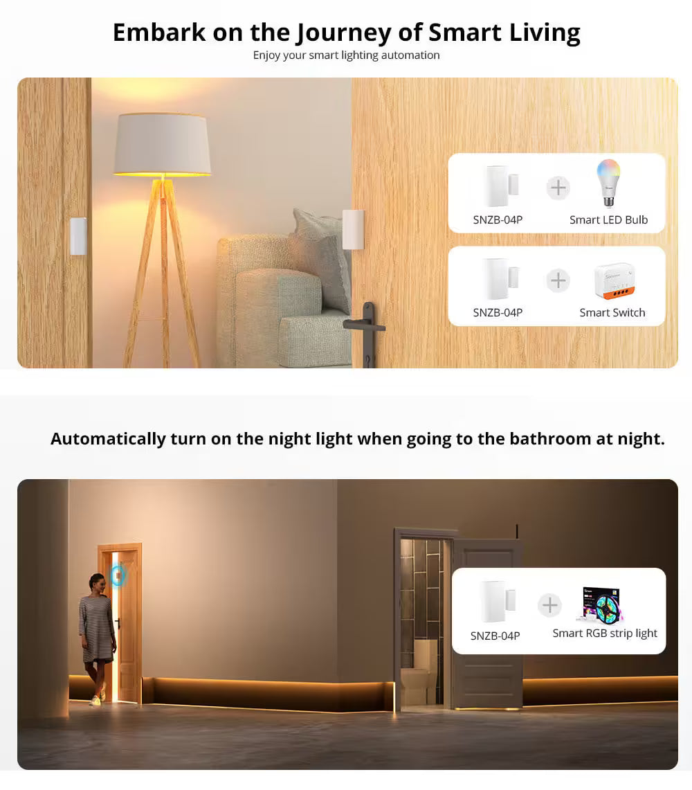 Sensor Puerta o Ventana ZigBee SNZB-04P / SONOFF