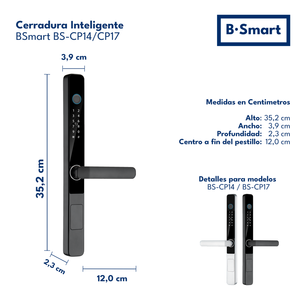Medidas Cerradura BSmart CP14