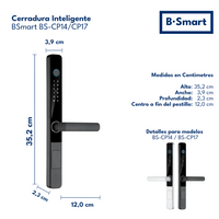 Medidas Cerradura BSmart CP17